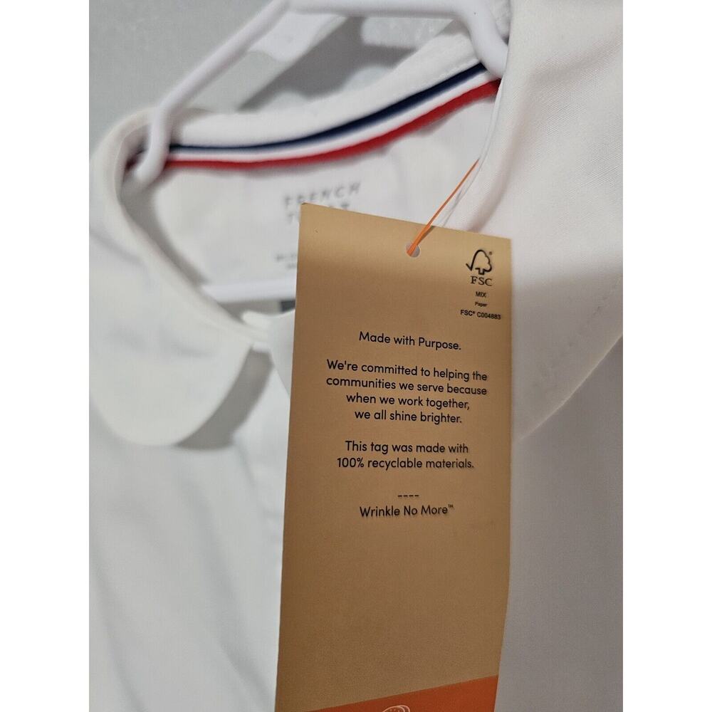 Girls White School Uniform Button Down Shirt Size 8 - Picture 7 of 7